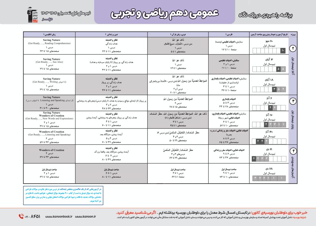 دروس عمومی در برنامه راهبردی قلمچی