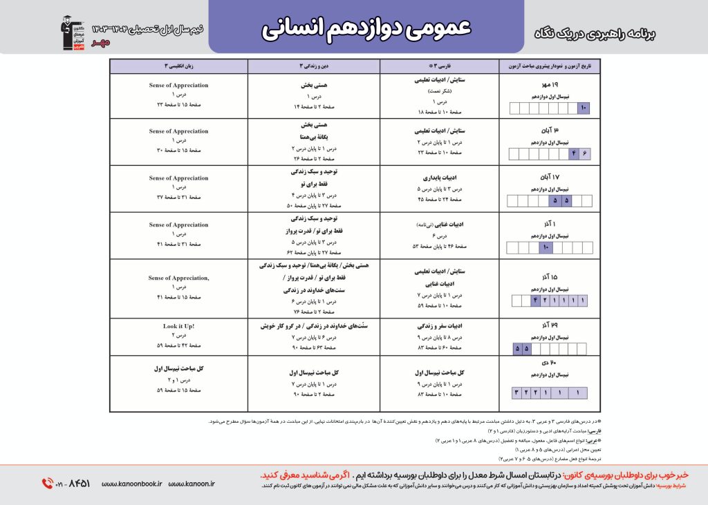 دروس عمومی در برنامه راهبردی قلمچی